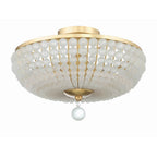 Crystorama Bella 3 Light Antique Gold Ceiling Mount