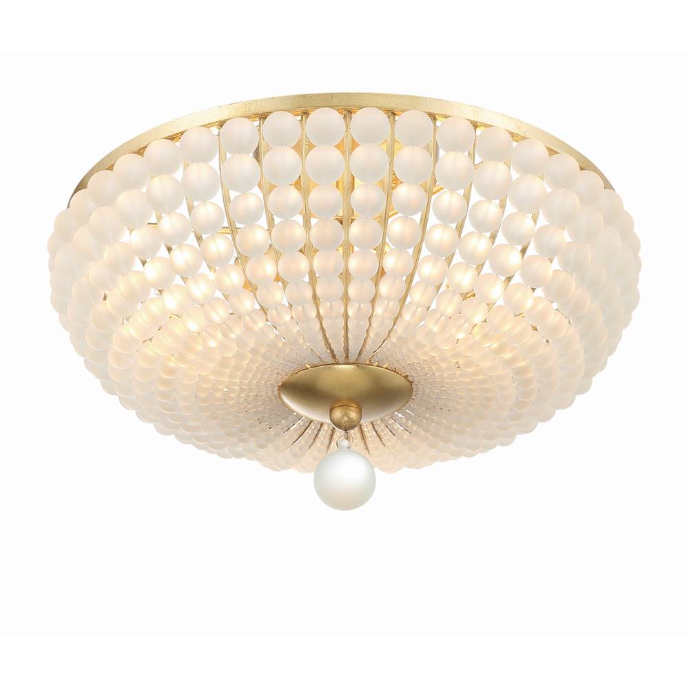 Crystorama BLA-10660-GA Antique Gold Bella 3 Light Antique Gold Ceiling Mount Image 4