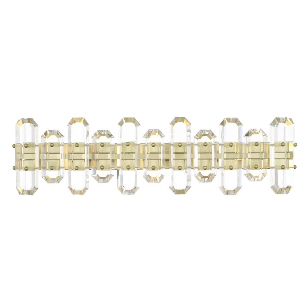 Crystorama BOL-8883-AG Aged Brass Bolton 3 Light Aged Brass Bathroom Vanity Image 1