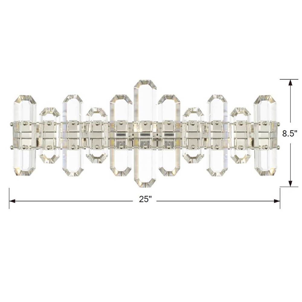 Crystorama Bolton 3 Light Aged Brass Bathroom Vanity