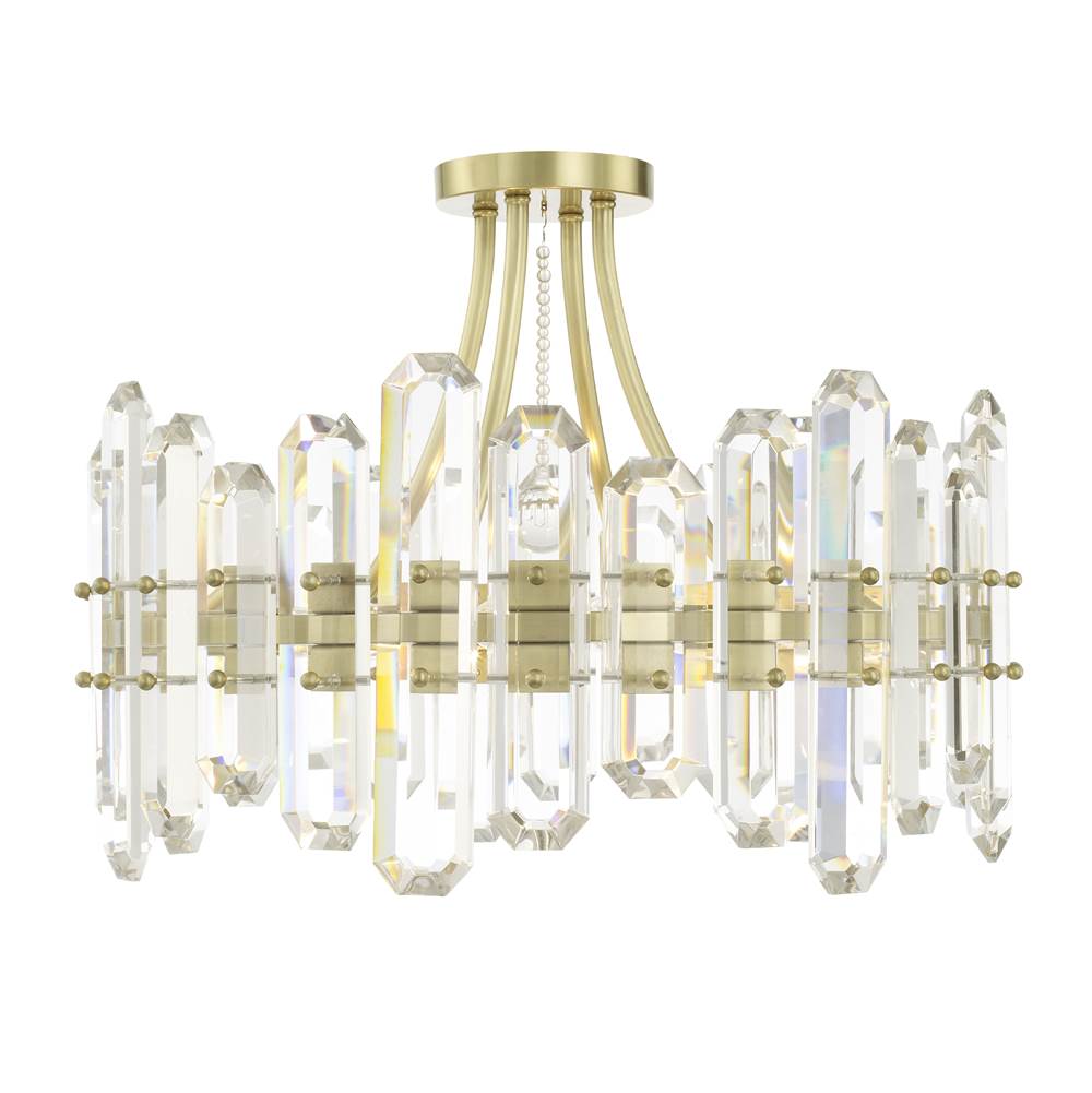 Crystorama BOL-8884-AG Aged Brass Bolton 4 Light Aged Brass Ceiling Mount Image 1