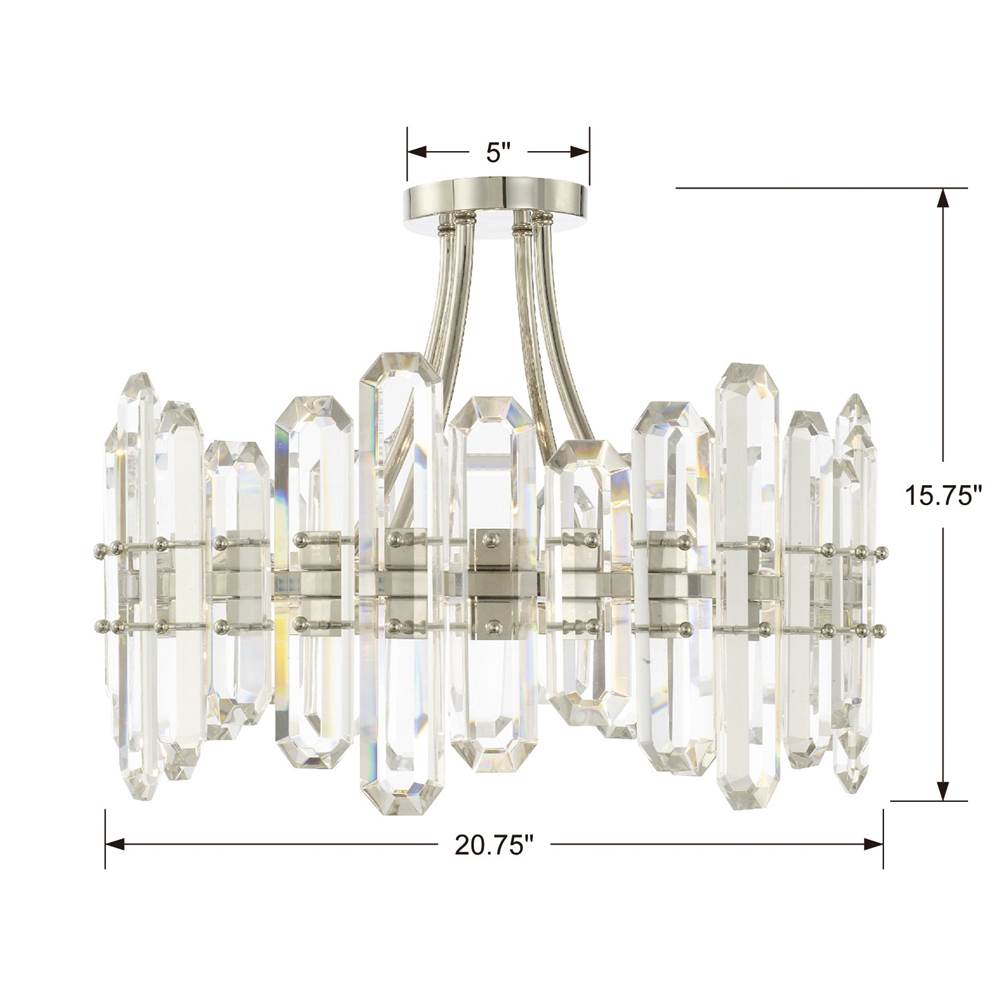 Crystorama Bolton 4 Light Aged Brass Ceiling Mount
