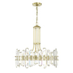 Crystorama BOL-8888-AG Aged Brass Bolton 8 Light Aged Brass Chandelier Image 1