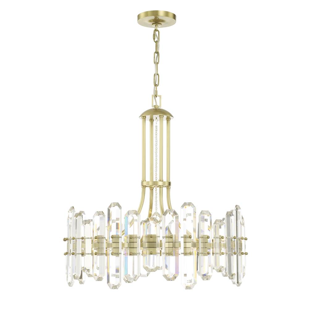 Crystorama BOL-8888-AG Aged Brass Bolton 8 Light Aged Brass Chandelier Image 1
