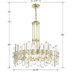 Crystorama BOL-8888-AG Aged Brass Bolton 8 Light Aged Brass Chandelier Image 2