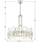Crystorama BOL-8888-PN Polished Nickel Bolton 8 Light Polished Nickel Chandelier Image 2
