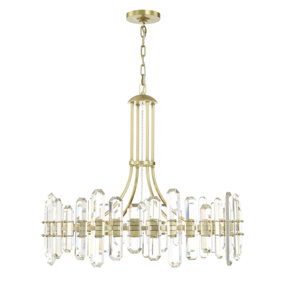 Crystorama BOL-8889-AG Aged Brass Bolton 12 Light Aged Brass Chandelier Image 1