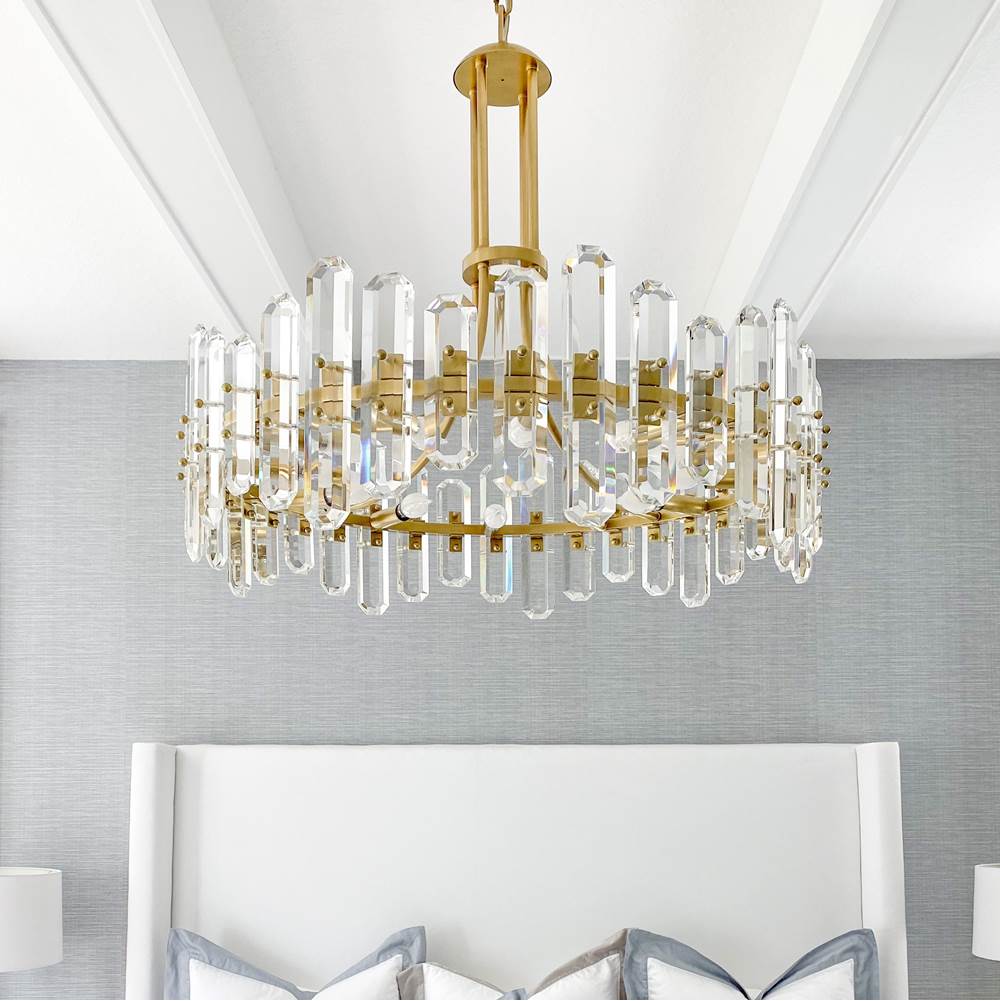 Crystorama BOL-8889-AG Aged Brass Bolton 12 Light Aged Brass Chandelier Image 4