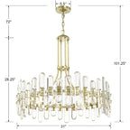 Crystorama BOL-8889-AG Aged Brass Bolton 12 Light Aged Brass Chandelier Image 2