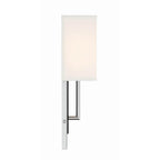 Crystorama Brent 1 Light Polished Nickel Sconce