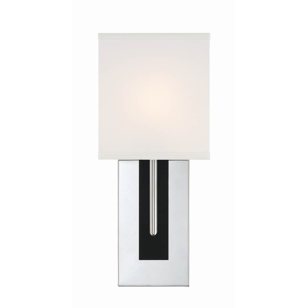 Crystorama BRE-A3631-PN-BF Polished Nickel,Black Forged Brent 1 Light Polished Nickel  Plus  Black Forged Wall Mount Image 6