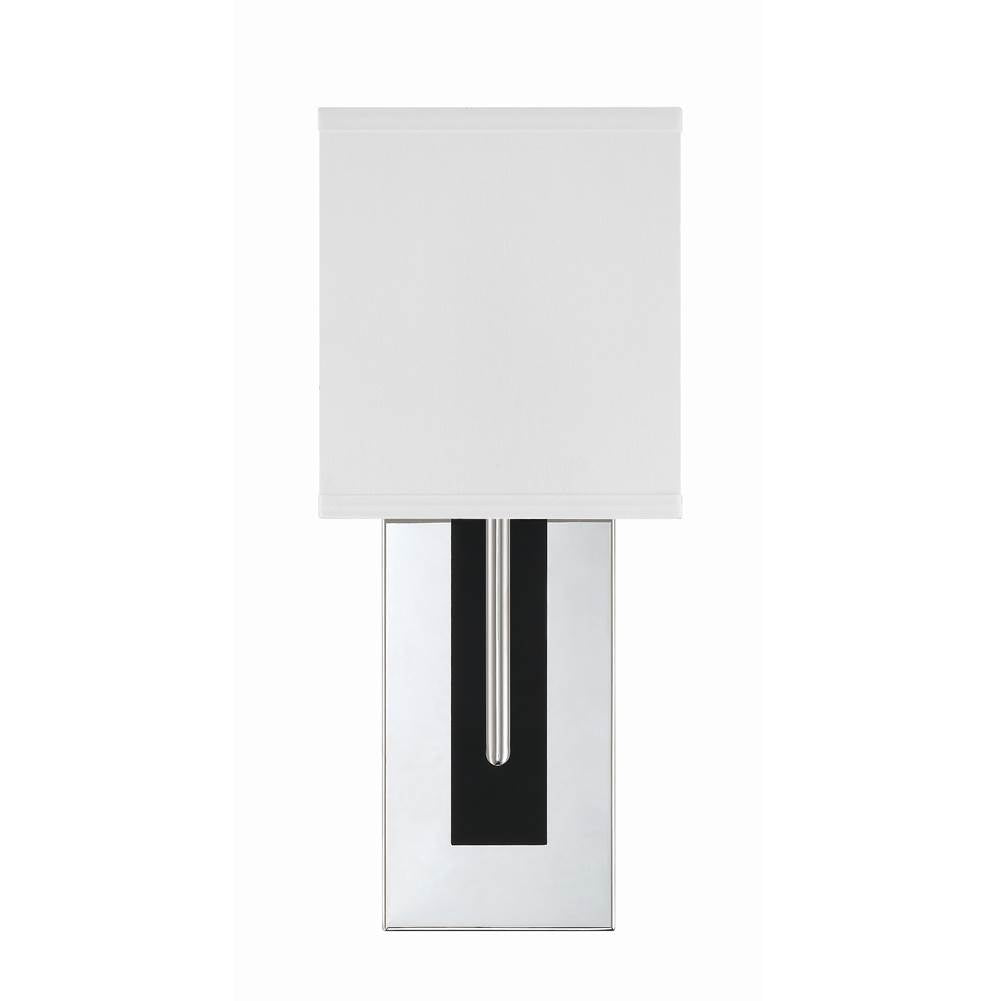 Crystorama BRE-A3631-PN-BF Polished Nickel,Black Forged Brent 1 Light Polished Nickel  Plus  Black Forged Wall Mount Image 5