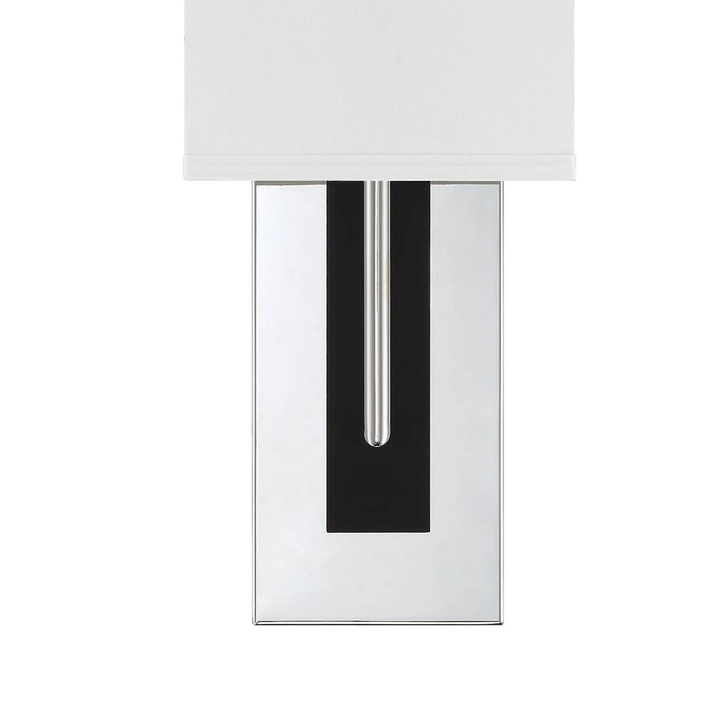 Crystorama BRE-A3631-PN-BF Polished Nickel,Black Forged Brent 1 Light Polished Nickel  Plus  Black Forged Wall Mount Image 4
