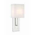 Crystorama BRE-A3631-PN Polished Nickel Brent 1 Light Polished Nickel Sconce Image 1