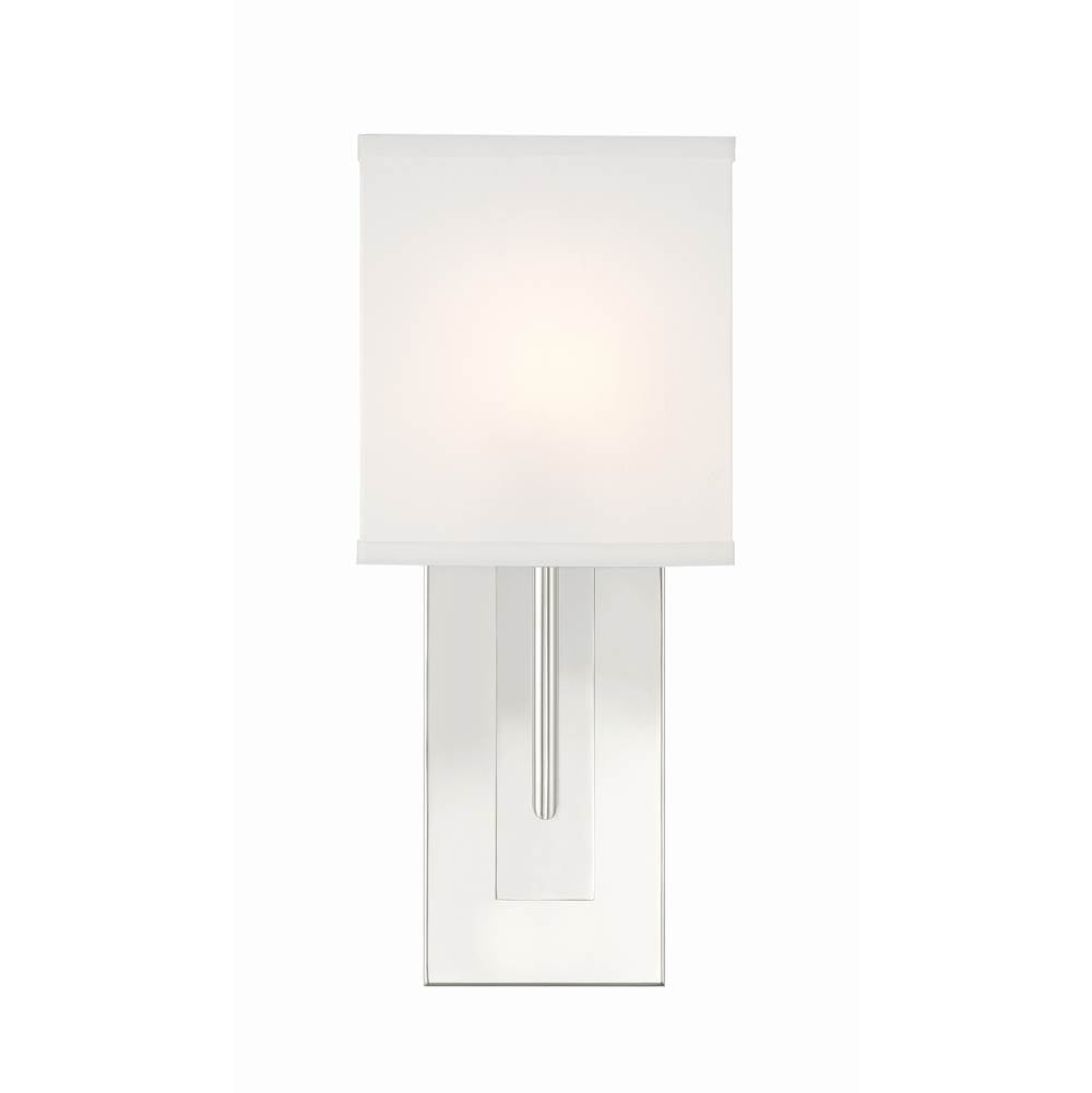 Crystorama BRE-A3631-PN Polished Nickel Brent 1 Light Polished Nickel Sconce Image 3