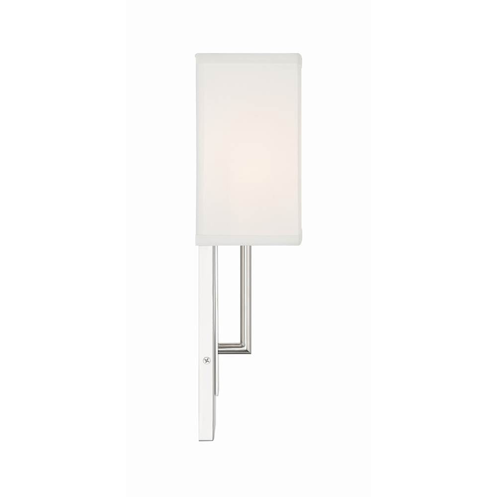 Crystorama BRE-A3631-PN Polished Nickel Brent 1 Light Polished Nickel Sconce Image 2
