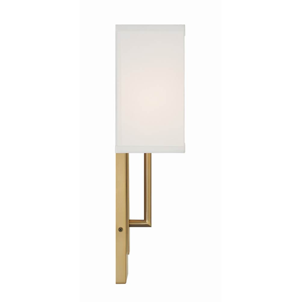 Crystorama BRE-A3631-VG Vibrant Gold Brent 1 Light Vibrant Gold Sconce Image 2