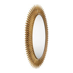 Crystorama Broche 31.25'' Integrated Led Antique Gold Mirror