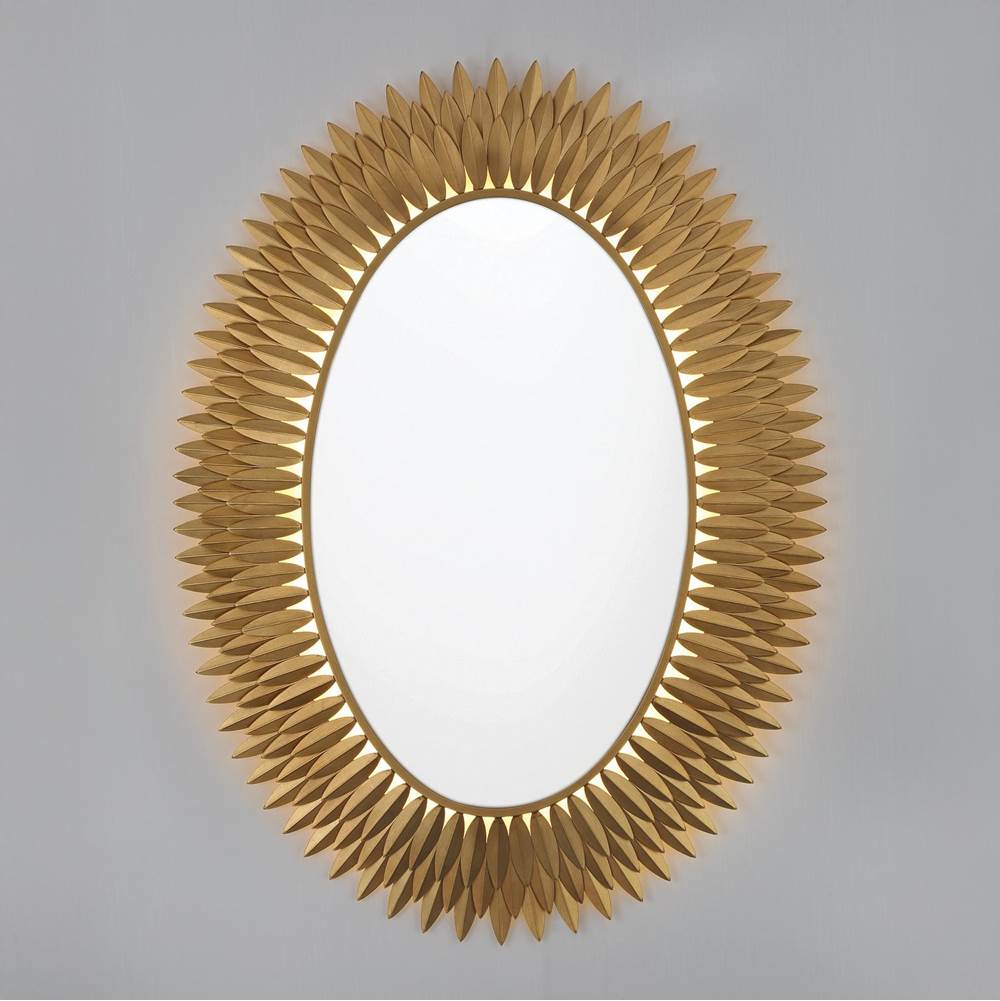 Crystorama BRH-M500-GA Antique Gold Broche 31.25'' Integrated Led Antique Gold Mirror Image 5