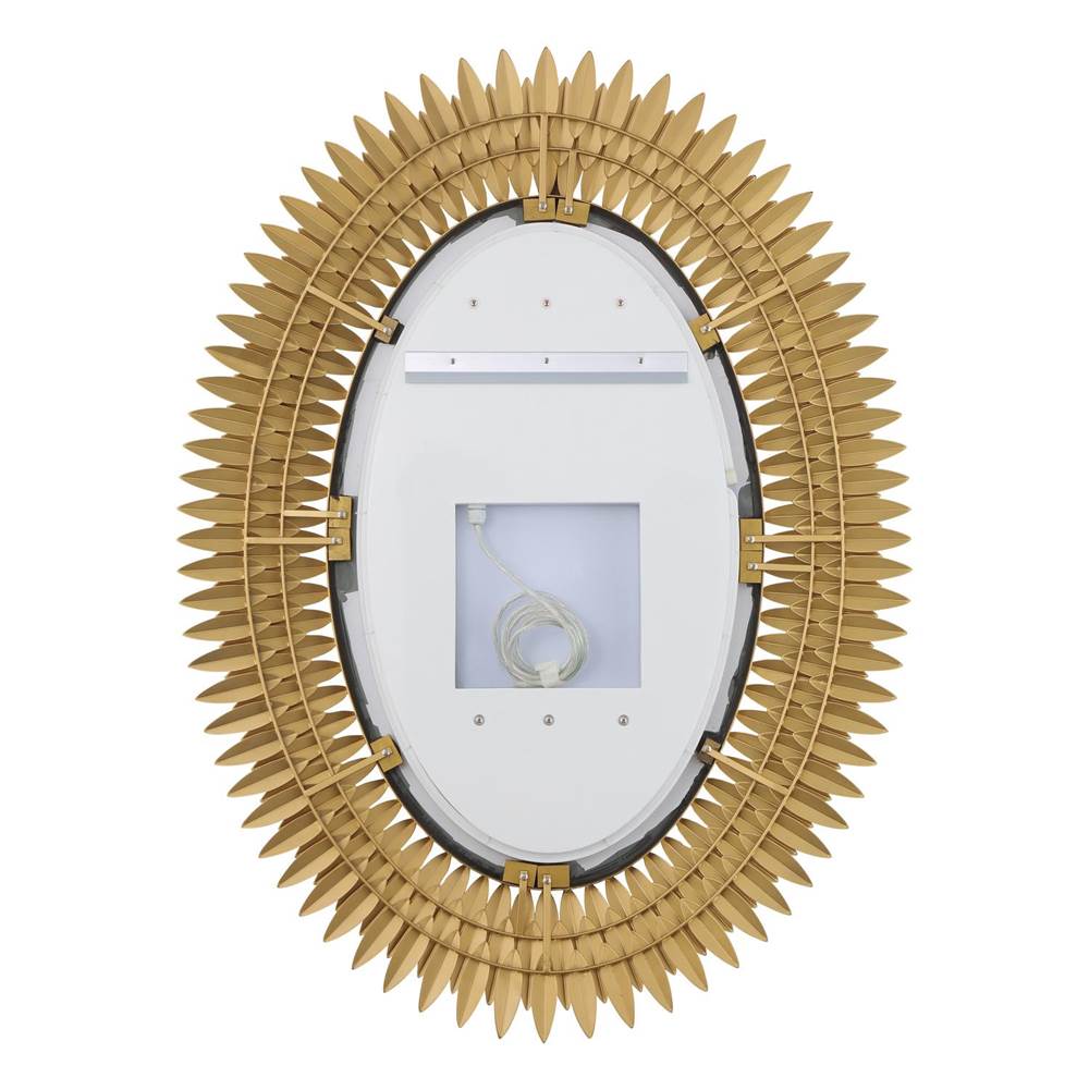 Crystorama BRH-M500-GA Antique Gold Broche 31.25'' Integrated Led Antique Gold Mirror Image 4