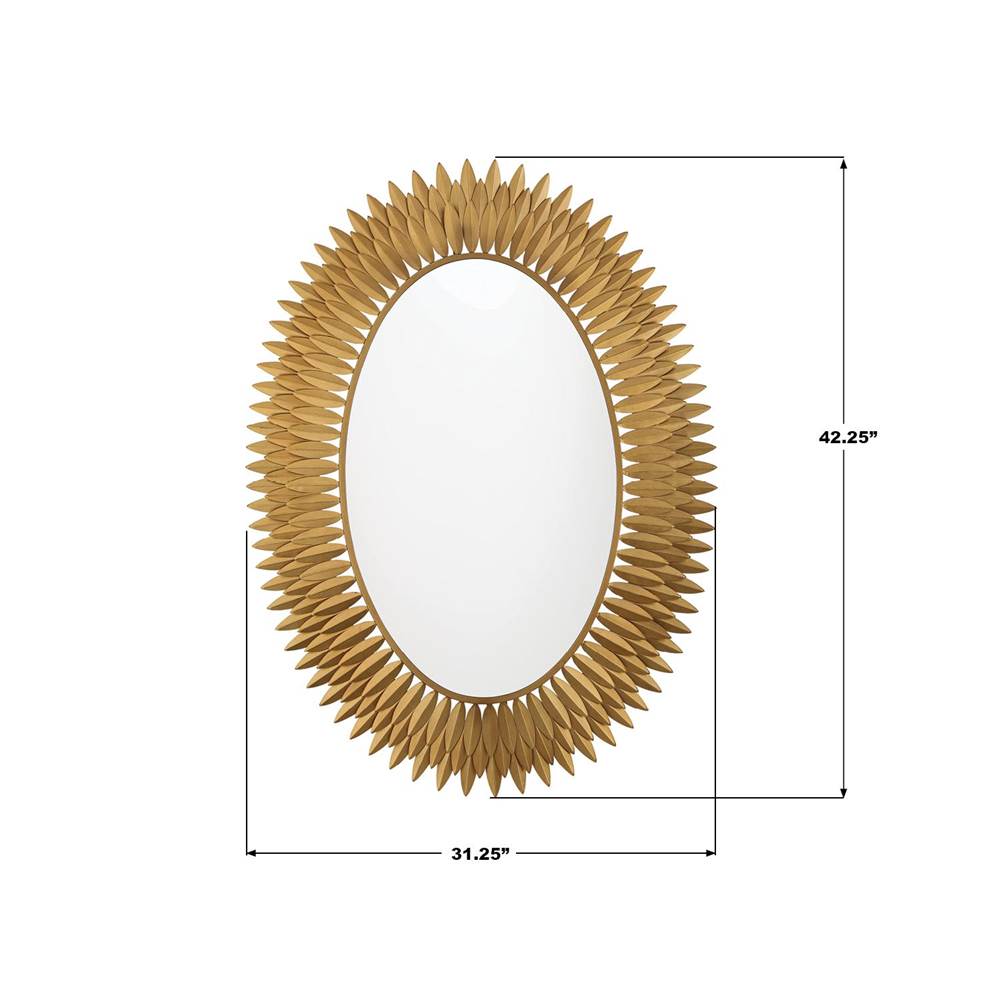 Crystorama BRH-M500-GA Antique Gold Broche 31.25'' Integrated Led Antique Gold Mirror Image 2