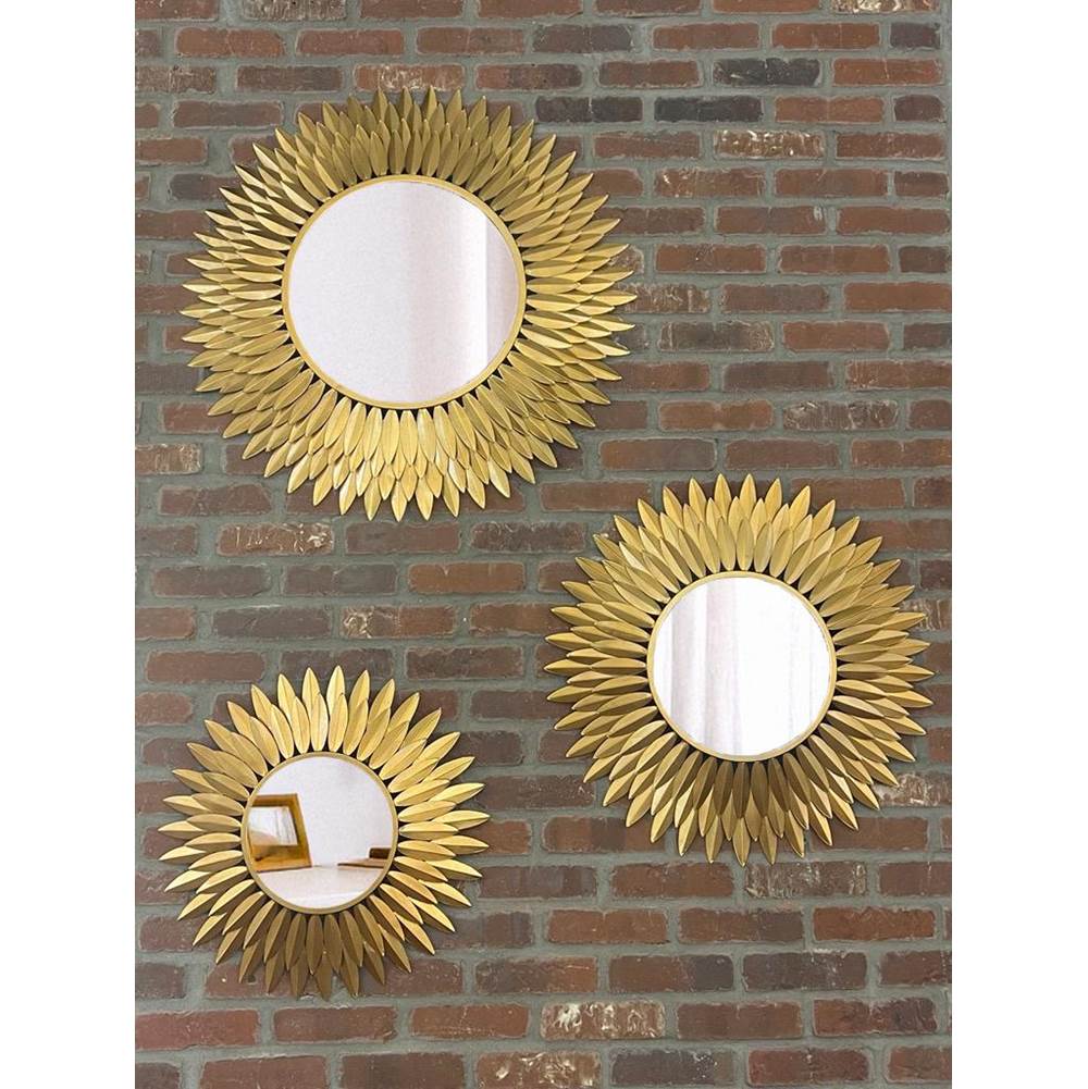 Crystorama BRH-M524-GA Antique Gold Broche Antique Gold 24in Mirror Image 2