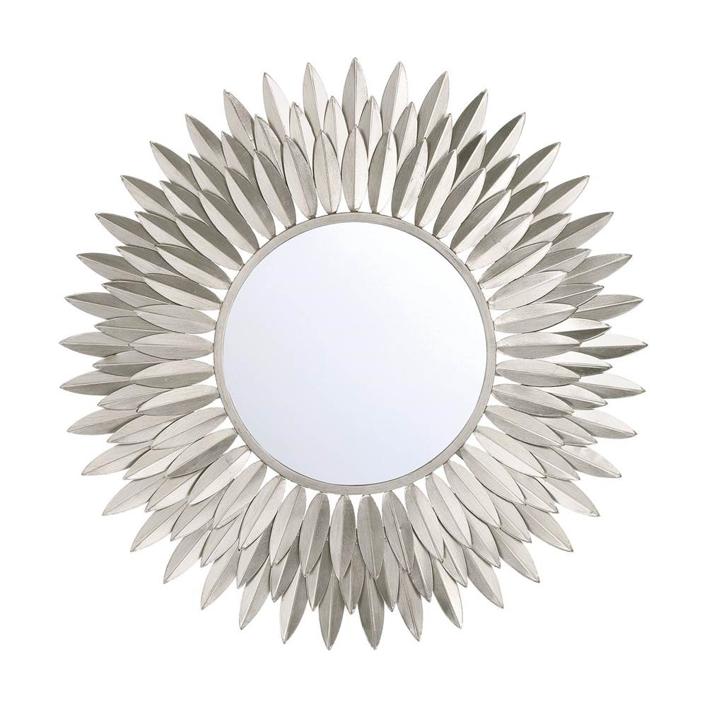 Crystorama BRH-M524-SA Antique Silver Broche Antique Silver 24in Mirror Image 1