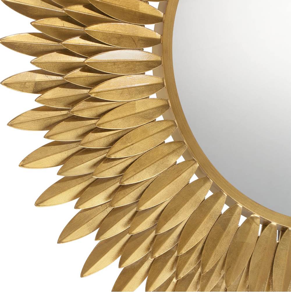 Crystorama Broche Antique Gold 30in Mirror