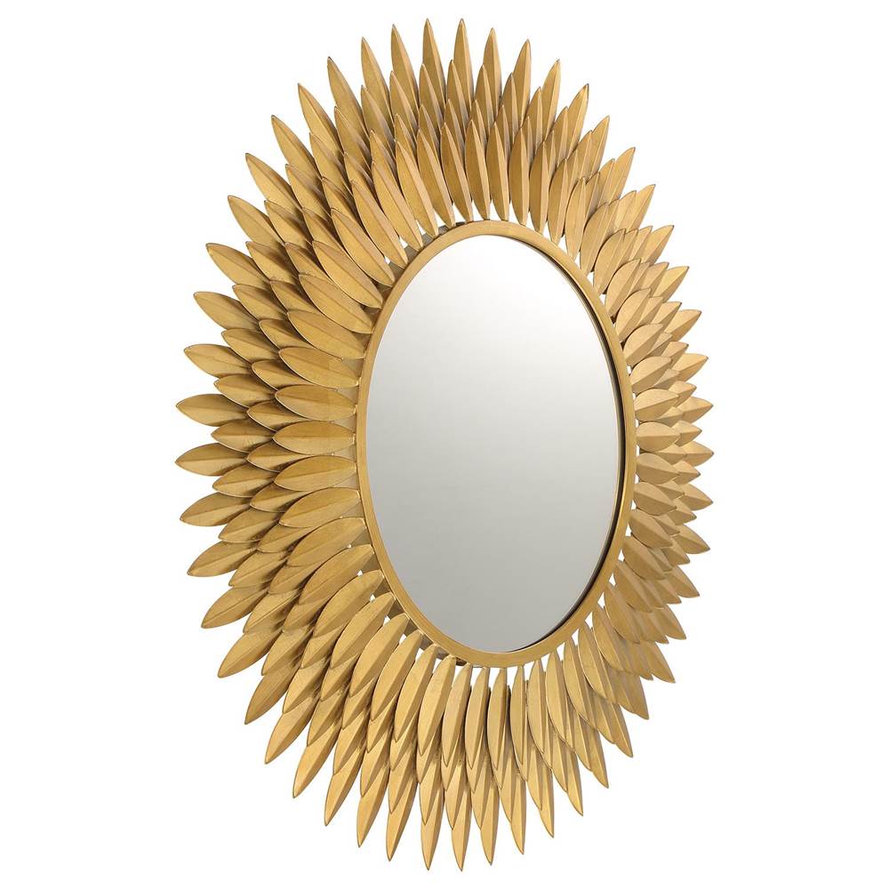 Crystorama BRH-M530-GA Antique Gold Broche Antique Gold 30in Mirror Image 5