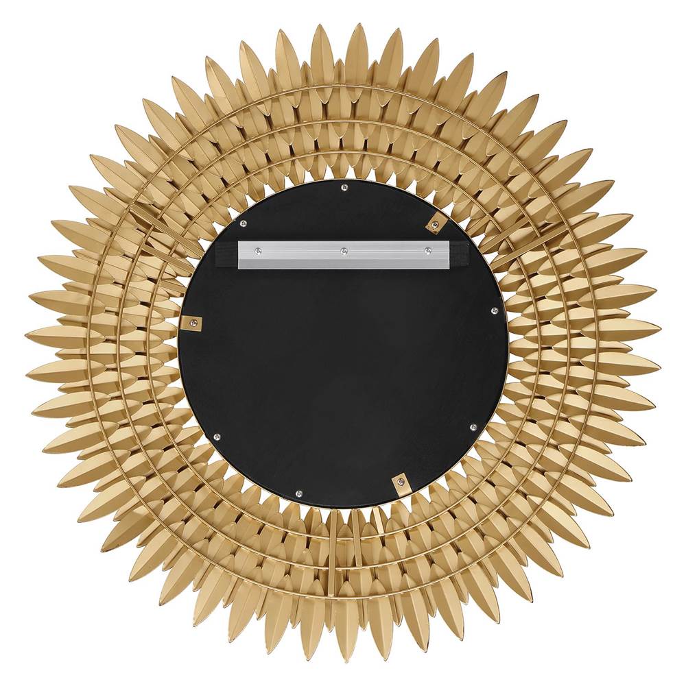 Crystorama BRH-M530-GA Antique Gold Broche Antique Gold 30in Mirror Image 4