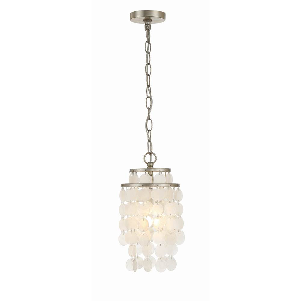 Crystorama BRI-3000-SA Antique Silver Brielle 1 Light Antique Silver Mini Chandelier Image 1
