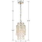 Crystorama BRI-3000-SA Antique Silver Brielle 1 Light Antique Silver Mini Chandelier Image 2