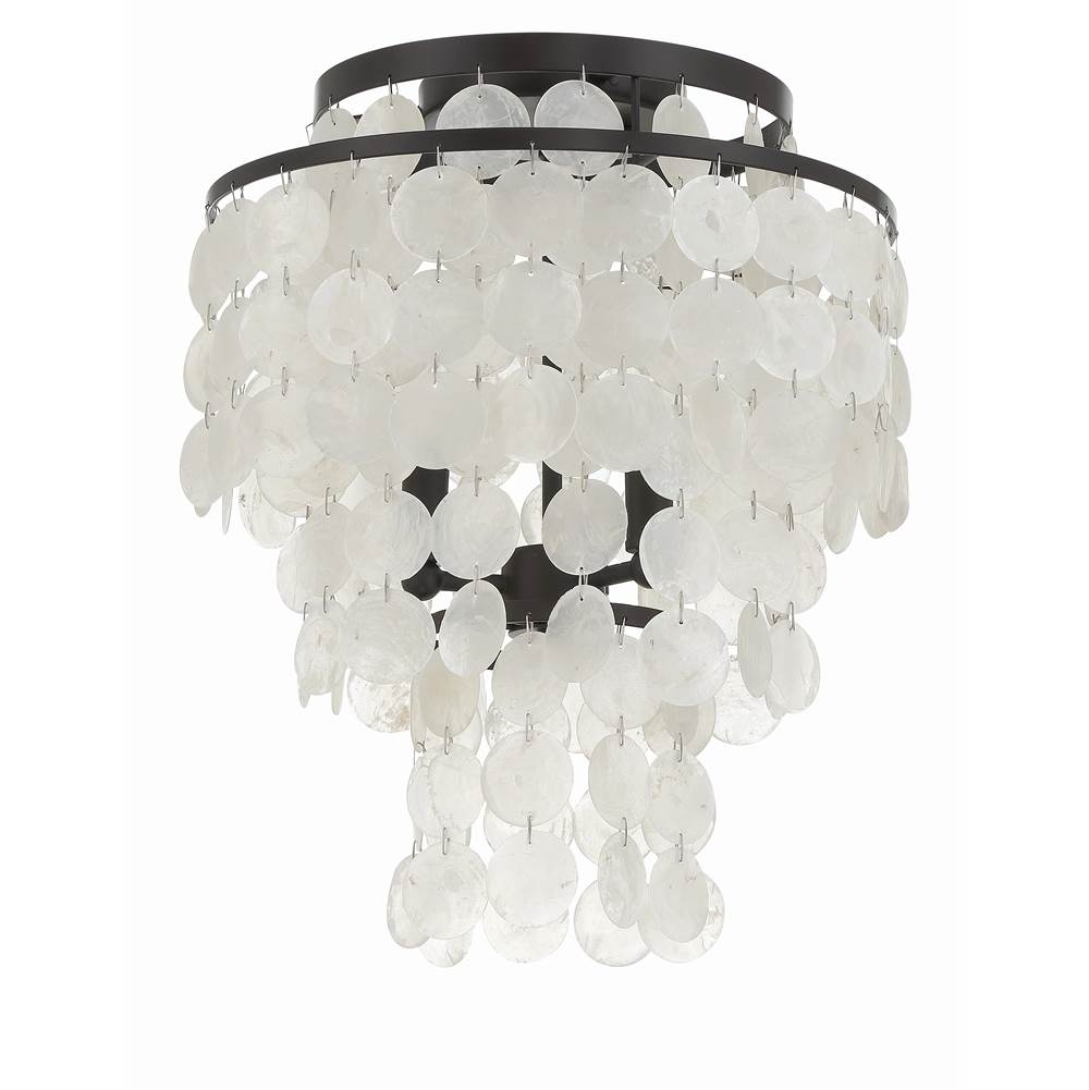Crystorama Brielle 3 Light Dark Bronze Ceiling Mount
