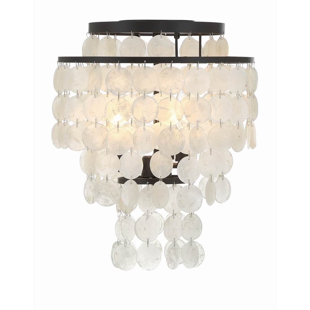 Crystorama BRI-3003-DB Dark Bronze Brielle 3 Light Dark Bronze Ceiling Mount Image 5