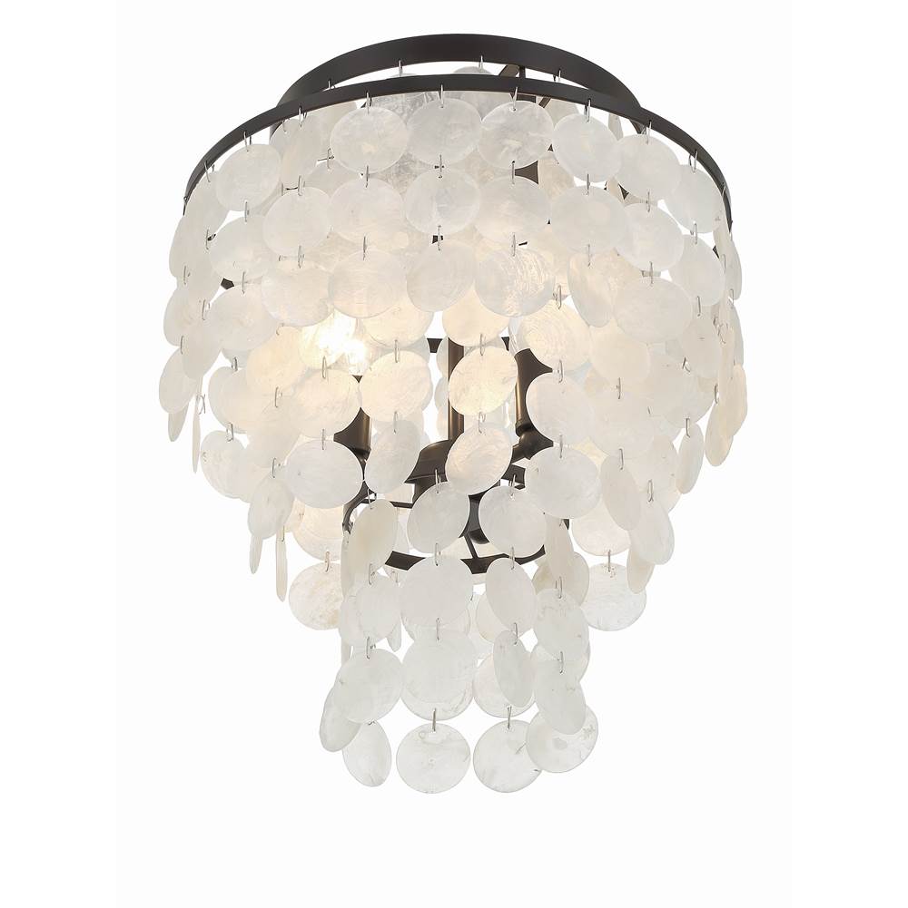 Crystorama BRI-3003-DB Dark Bronze Brielle 3 Light Dark Bronze Ceiling Mount Image 4
