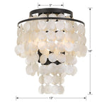 Crystorama BRI-3003-DB Dark Bronze Brielle 3 Light Dark Bronze Ceiling Mount Image 2