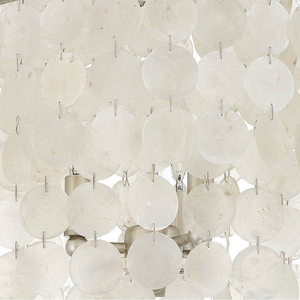 Crystorama BRI-3003-SA Antique Silver Brielle 3 Light Antique Silver Ceiling Mount Image 3