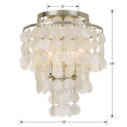 Crystorama BRI-3003-SA Antique Silver Brielle 3 Light Antique Silver Ceiling Mount Image 2