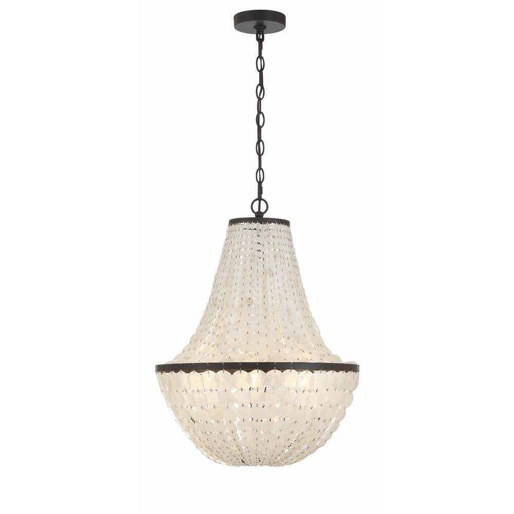 Crystorama Brielle 6 Light Dark Bronze Chandelier