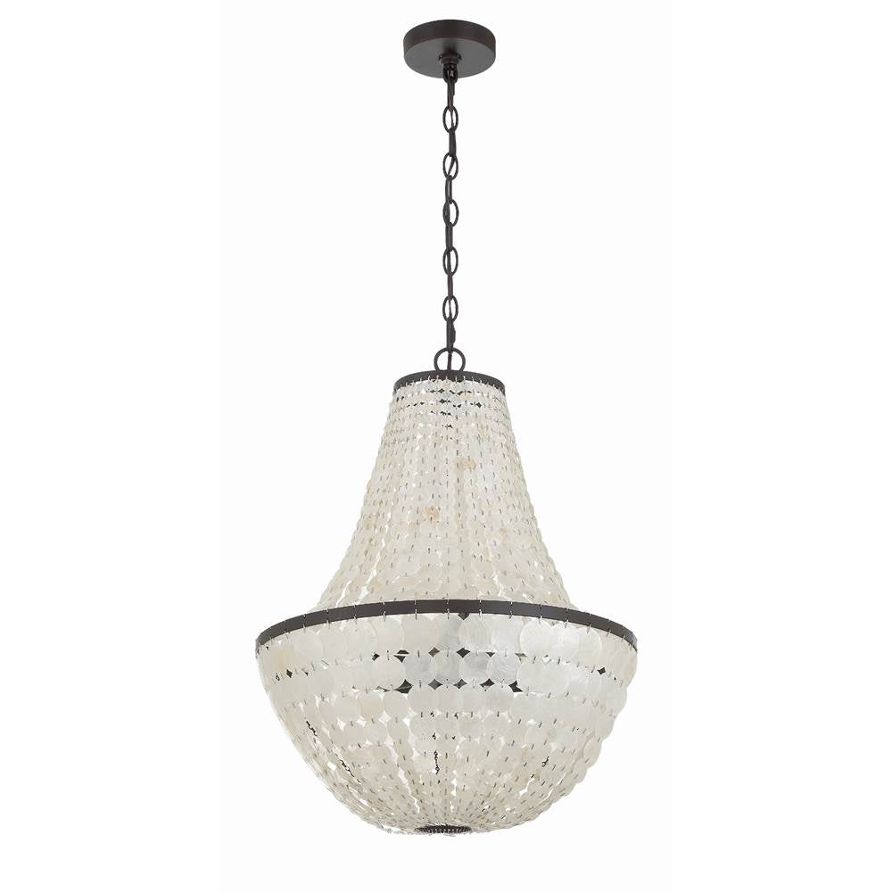 Crystorama BRI-3006-DB Dark Bronze Brielle 6 Light Dark Bronze Chandelier Image 6