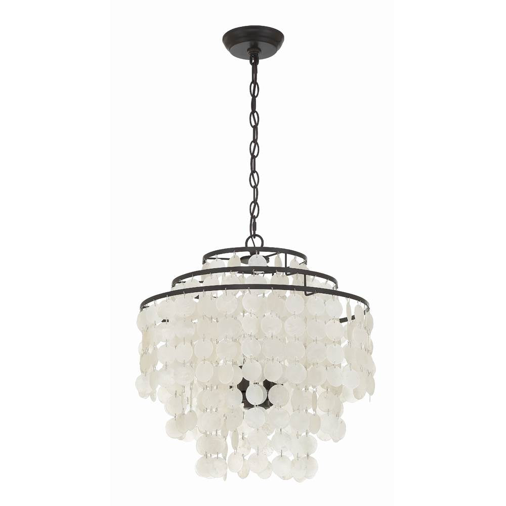 Crystorama Brielle 4 Light Dark Bronze Chandelier