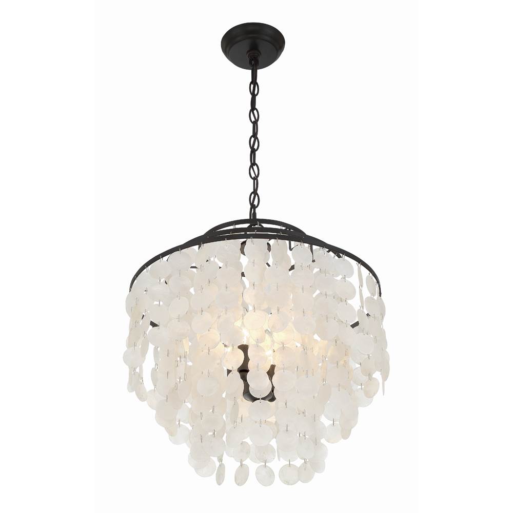 Crystorama BRI-3008-DB Dark Bronze Brielle 4 Light Dark Bronze Chandelier Image 6