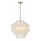 Crystorama BRI-3008-SA Antique Silver Brielle 4 Light Antique Silver Chandelier Image 6