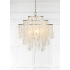 Crystorama BRI-3008-SA Antique Silver Brielle 4 Light Antique Silver Chandelier Image 3