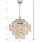 Crystorama BRI-3008-SA Antique Silver Brielle 4 Light Antique Silver Chandelier Image 2