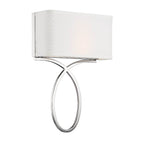 Crystorama Brinkley 2 Light Black Forged Wall Mount