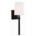 Crystorama BRO-451-BF Black Forged Bromley 1 Light Black Forged Wall Mount Image 1