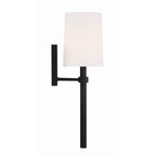 Crystorama Bromley 1 Light Black Forged Wall Mount