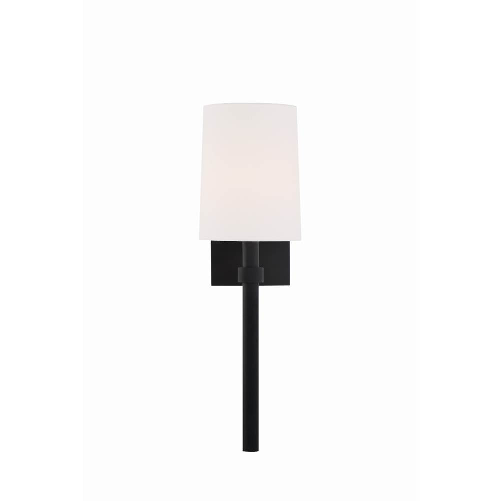 Crystorama BRO-451-BF Black Forged Bromley 1 Light Black Forged Wall Mount Image 4
