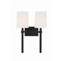 Crystorama BRO-452-BF Black Forged Bromley 2 Light Black Forged Wall Mount Image 1